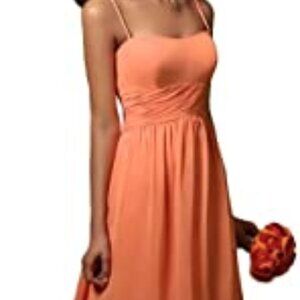 Alfred Angelo Spaghetti Strap Short Chiffon Formal Dress